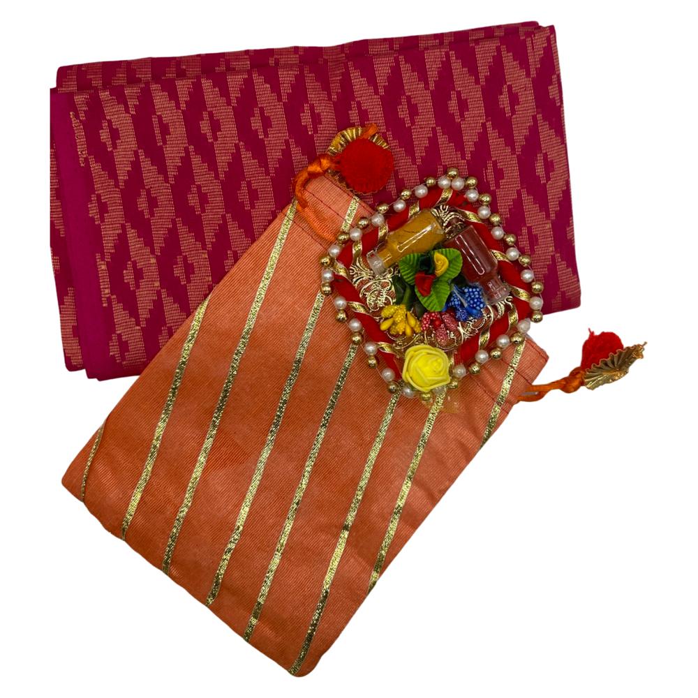 Potli Bags, Blouse Pieces & Haldi Kunkum Assorted for Pooja Return Gifts