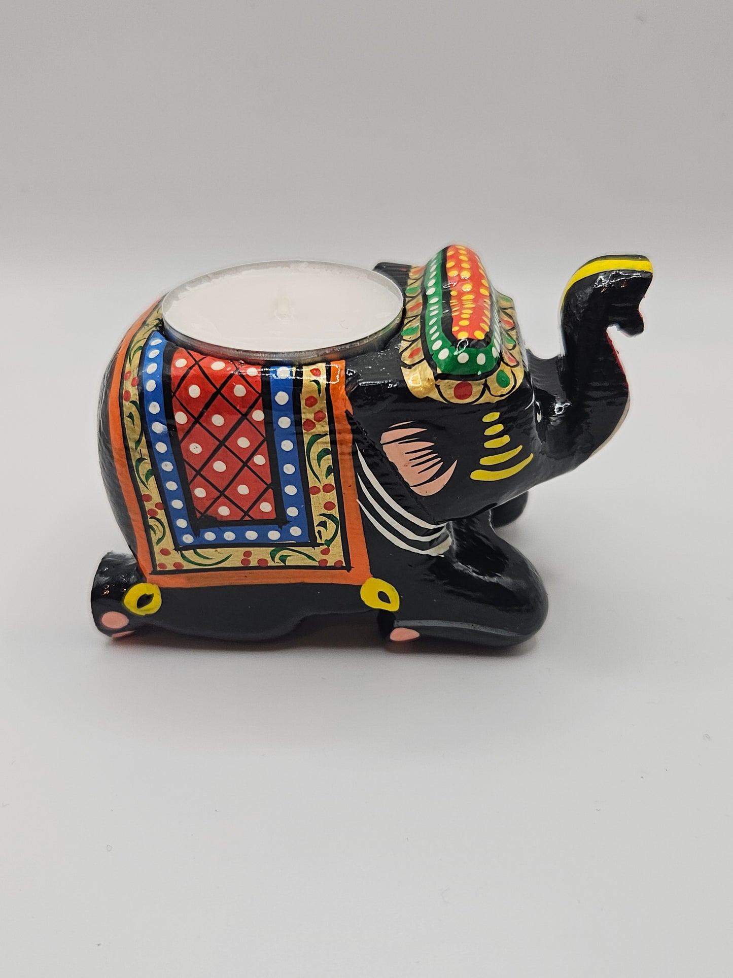 Kondapalli Wooden Handcrafted Elephant shaped Tea Light Holder